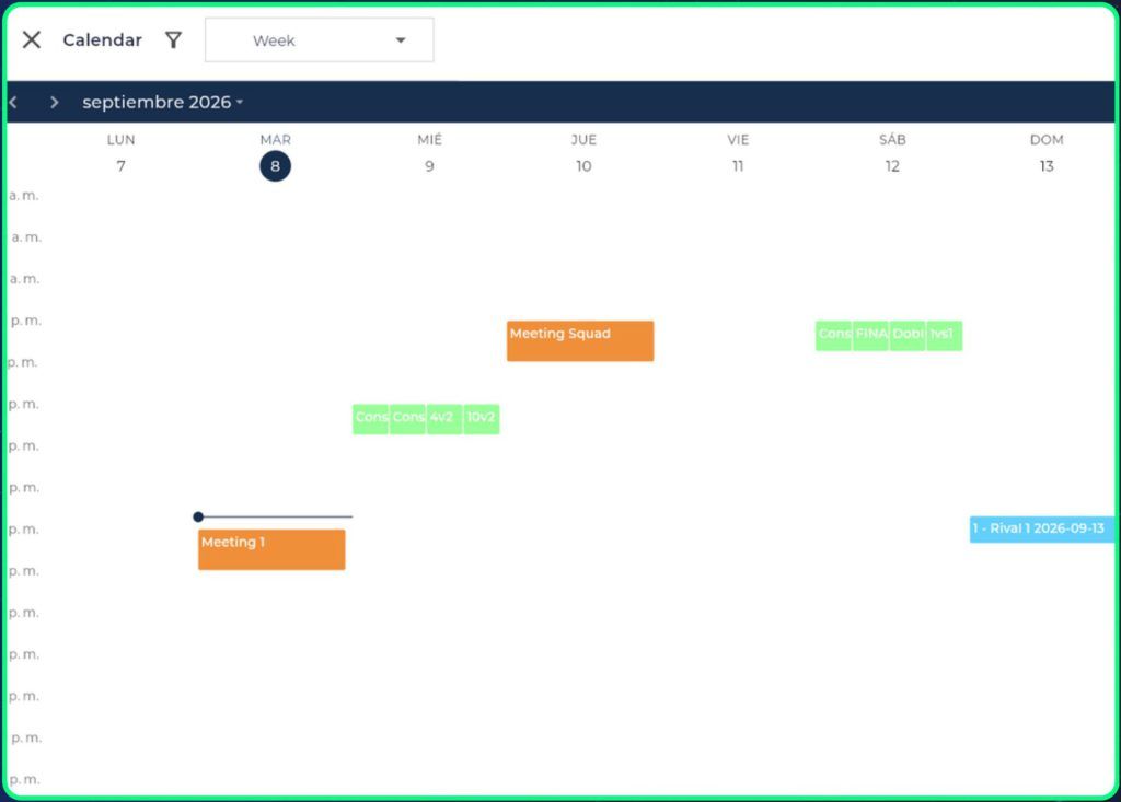 bcoach calendario