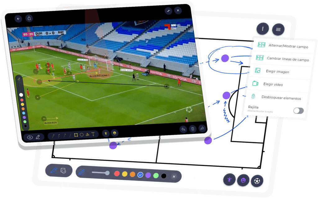 pizarra táctica de fútbol de bcoach